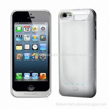 2800mAh fully enclosed protective backup battery case, charge for iPhone 5